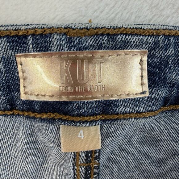 Kut From the Kloth Sz 4 Denim Jeans Kelsey High Rise Ankle Flare Wide Hem - Picture 8 of 16